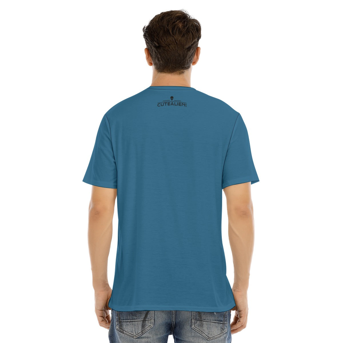 Men's Short Sleeve T-shirt With Button Closure