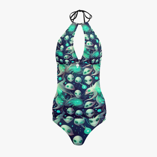 Halter Top Two-Piece Tankini Swimsuit