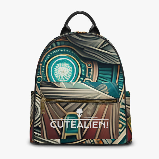 All Over Printed PU Backpack