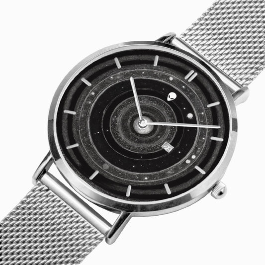 Stainless Steel Perpetual Calendar Quartz Watch